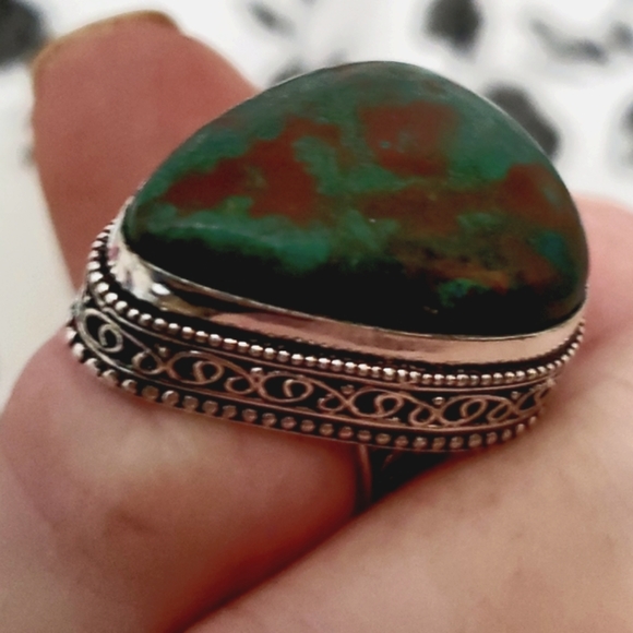 New Huge Bloodstone 925 Silver Ring. - Picture 4 of 8